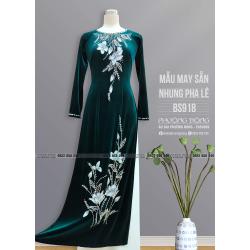 Áo Dài Bà Sui Nhung Đính Đá Pha Lê BS918